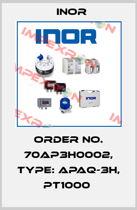 Order No. 70AP3H0002, Type: APAQ-3H, Pt1000  Inor