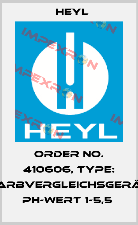 Order No. 410606, Type: Farbvergleichsgerät pH-Wert 1-5,5  Heyl