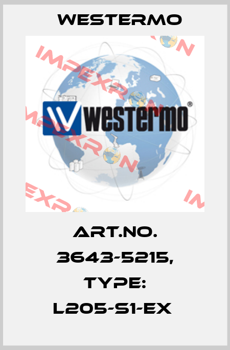 Art.No. 3643-5215, Type: L205-S1-EX  Westermo