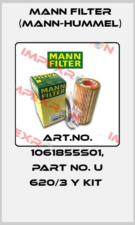 Art.No. 1061855S01, Part No. U 620/3 y KIT  Mann Filter (Mann-Hummel)
