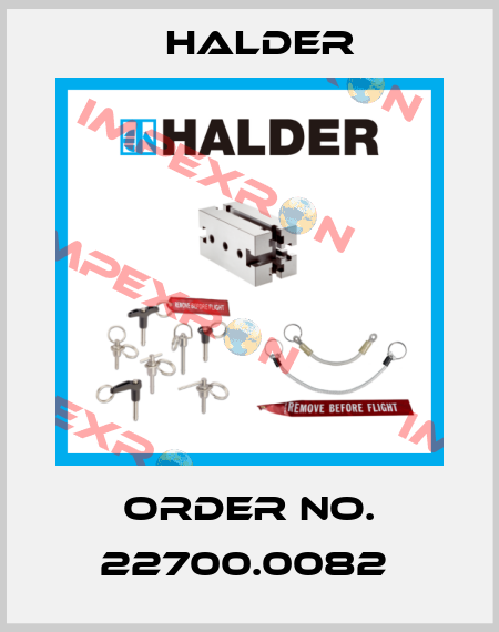 Order No. 22700.0082  Halder