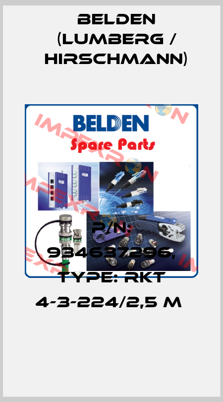 P/N: 934637296, Type: RKT 4-3-224/2,5 M  Belden (Lumberg / Hirschmann)