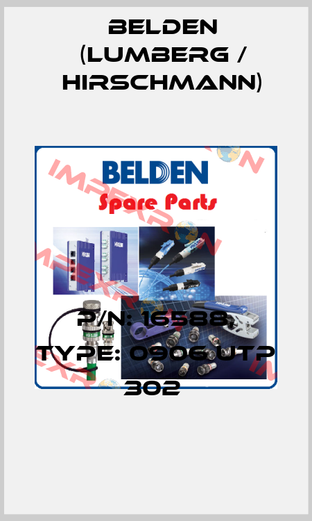 P/N: 16588, Type: 0906 UTP 302  Belden (Lumberg / Hirschmann)