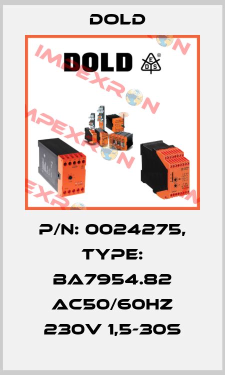 p/n: 0024275, Type: BA7954.82 AC50/60HZ 230V 1,5-30S Dold