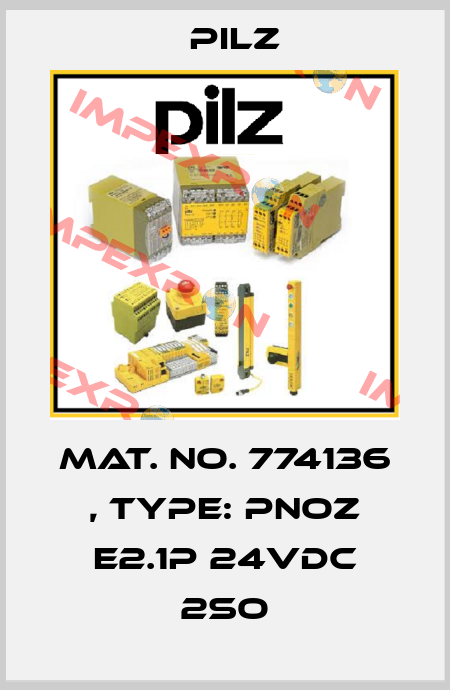 Mat. No. 774136 , Type: PNOZ e2.1p 24VDC 2so Pilz
