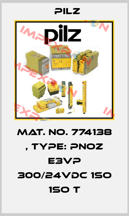 Mat. No. 774138 , Type: PNOZ e3vp 300/24VDC 1so 1so t Pilz