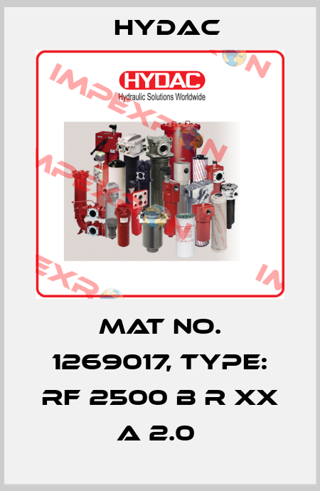Mat No. 1269017, Type: RF 2500 B R XX A 2.0  Hydac