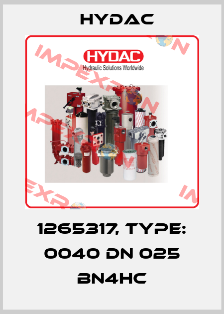 1265317, Type: 0040 DN 025 BN4HC Hydac
