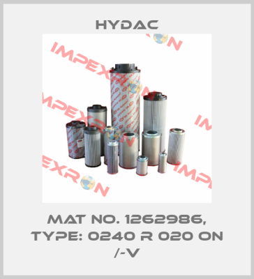 Mat No. 1262986, Type: 0240 R 020 ON /-V Hydac