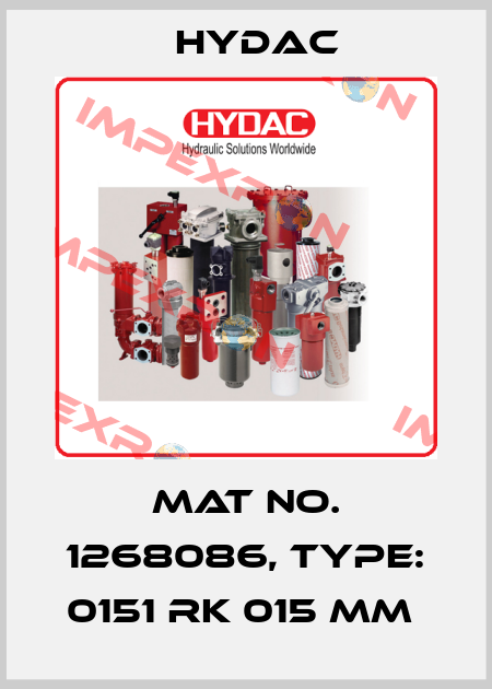 Mat No. 1268086, Type: 0151 RK 015 MM  Hydac