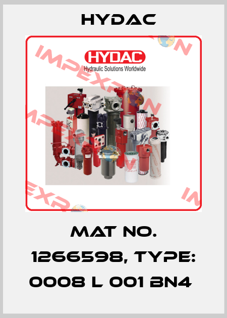 Mat No. 1266598, Type: 0008 L 001 BN4  Hydac
