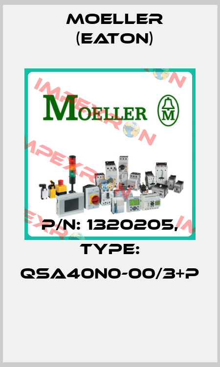 P/N: 1320205, Type: QSA40N0-00/3+P  Moeller (Eaton)