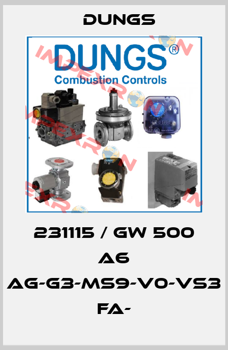 231115 / GW 500 A6 Ag-G3-MS9-V0-VS3 fa- Dungs
