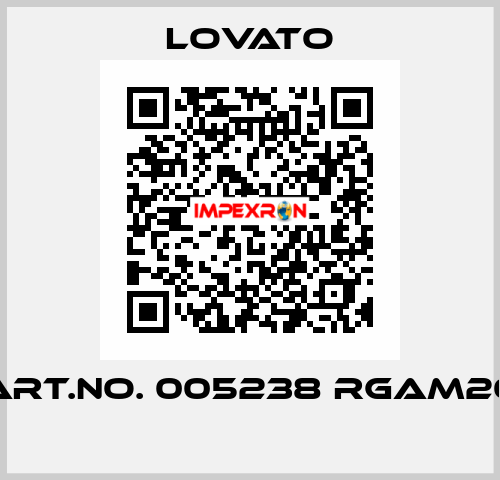 ART.NO. 005238 RGAM20  Lovato