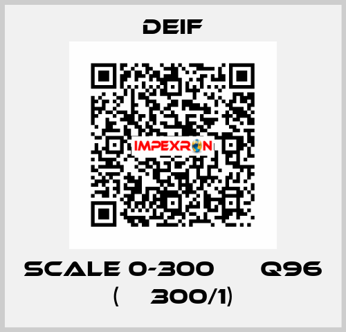 scale 0-300 А ЕQ96 (ТТ300/1) Deif