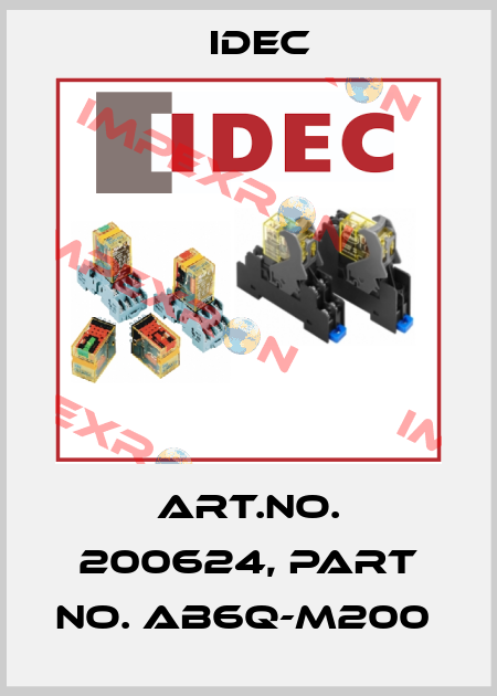 Art.No. 200624, Part No. AB6Q-M200  Idec
