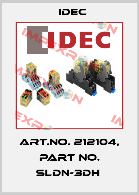 Art.No. 212104, Part No. SLDN-3DH  Idec