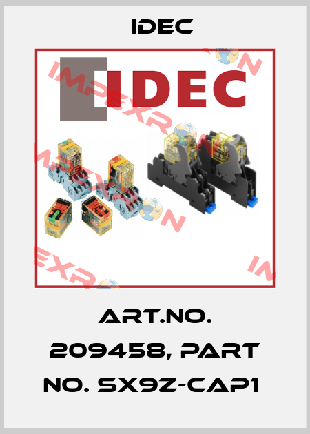 Art.No. 209458, Part No. SX9Z-CAP1  Idec