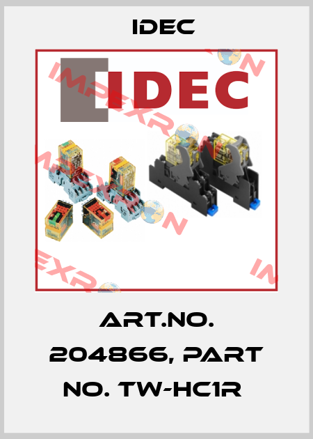 Art.No. 204866, Part No. TW-HC1R  Idec