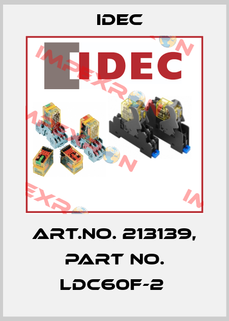 Art.No. 213139, Part No. LDC60F-2  Idec