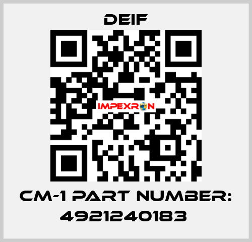 CM-1 part number: 4921240183  Deif