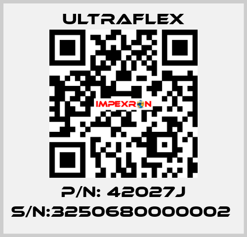 P/N: 42027J S/N:3250680000002  Ultraflex