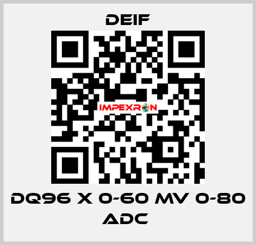 DQ96 X 0-60 MV 0-80 ADC  Deif