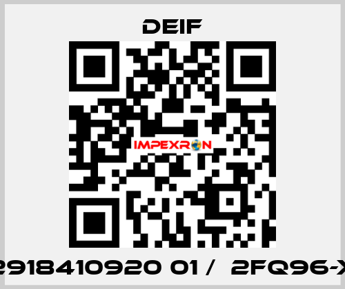 2918410920 01 /  2FQ96-x Deif