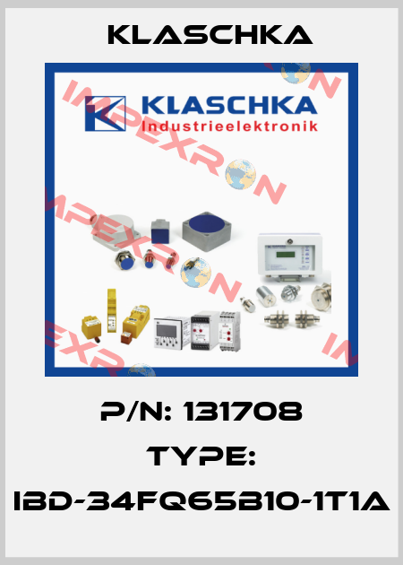 P/N: 131708 Type: IBD-34fq65b10-1t1a Klaschka