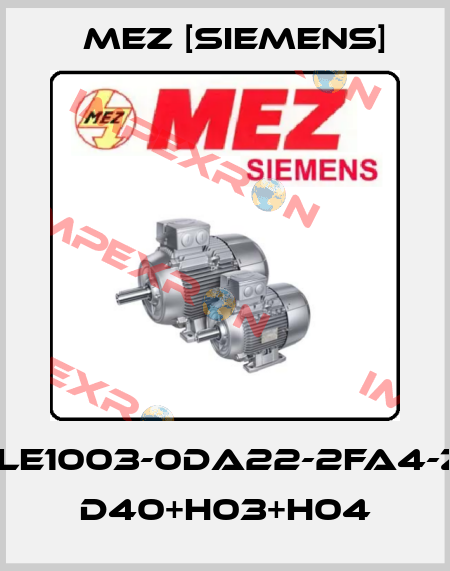 1LE1003-0DA22-2FA4-Z D40+H03+H04 MEZ [Siemens]