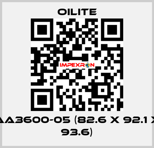 AA3600-05 (82.6 x 92.1 x 93.6) Oilite