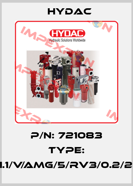 P/N: 721083 Type: MFZP-1/1.1/V/AMG/5/RV3/0.2/24V-IP65 Hydac