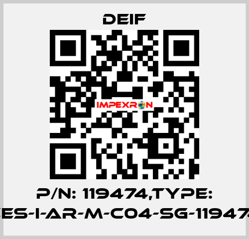 P/N: 119474,Type: CES-I-AR-M-C04-SG-119474 Deif