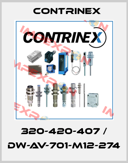 320-420-407 / DW-AV-701-M12-274 Contrinex