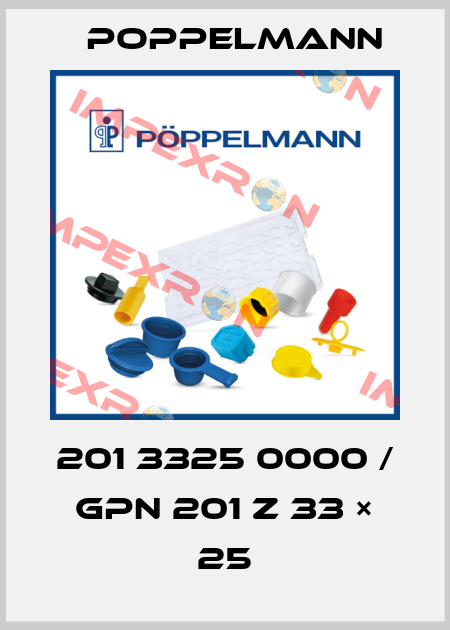 201 3325 0000 / GPN 201 Z 33 × 25 Poppelmann