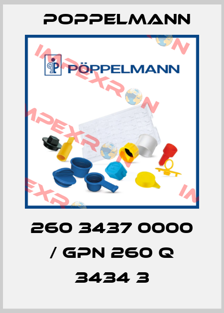 260 3437 0000 / GPN 260 Q 3434 3 Poppelmann