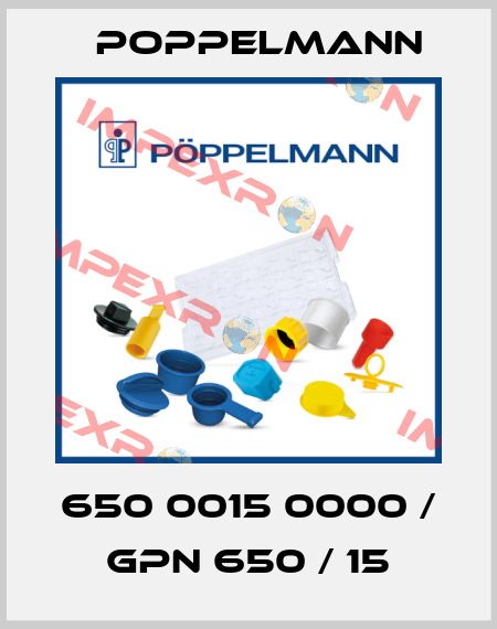 650 0015 0000 / GPN 650 / 15 Poppelmann