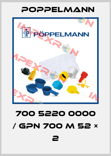 700 5220 0000 / GPN 700 M 52 × 2 Poppelmann