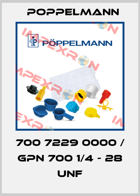 700 7229 0000 / GPN 700 1/4 - 28 UNF Poppelmann