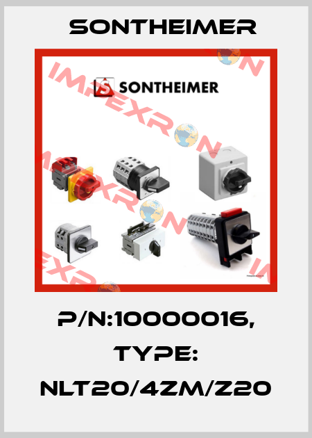 P/N:10000016, Type: NLT20/4ZM/Z20 Sontheimer