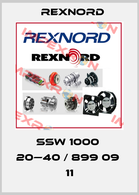 ssw 1000  20—40 / 899 09  11 Rexnord