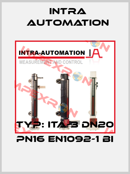 Typ: ITA-3 DN20 PN16 EN1092-1 Bi Intra Automation
