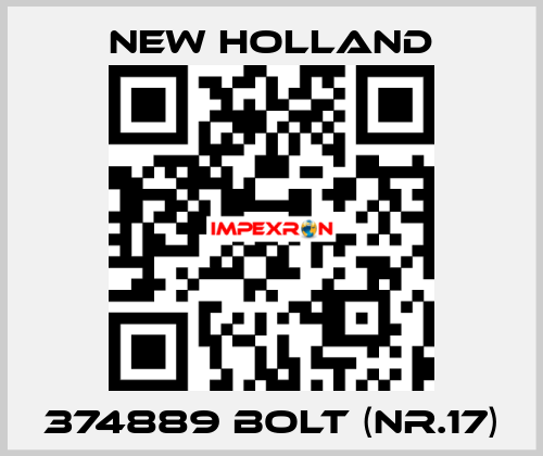 374889 bolt (Nr.17) New Holland