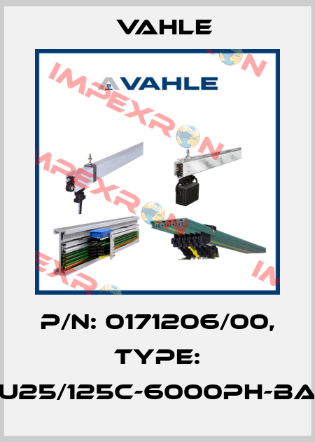 P/n: 0171206/00, Type: U25/125C-6000PH-BA Vahle