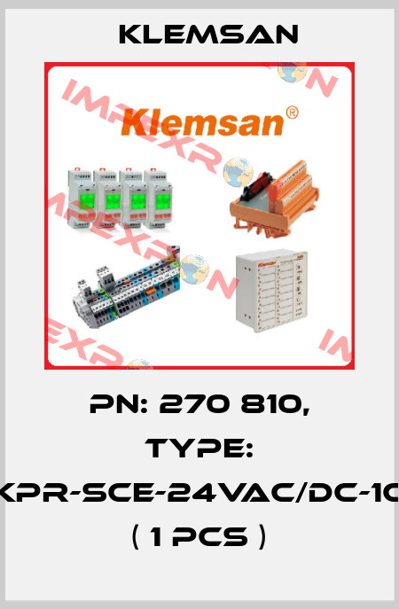 PN: 270 810, Type: KPR-SCE-24VAC/DC-1C ( 1 pcs ) Klemsan