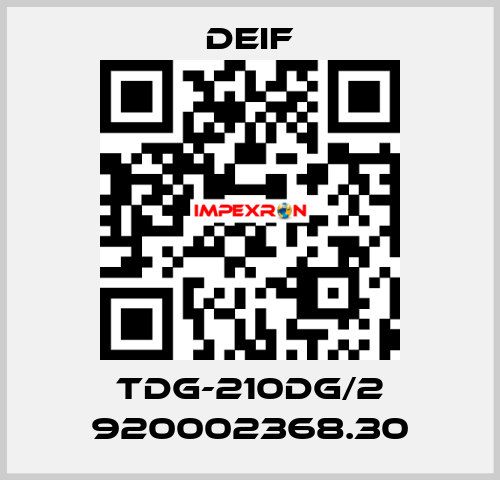 TDG-210DG/2 920002368.30 Deif