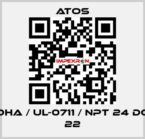 DHA / Ul-0711 / NPT 24 DC 22 Atos