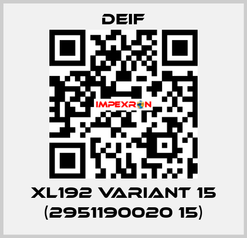 XL192 Variant 15 (2951190020 15) Deif