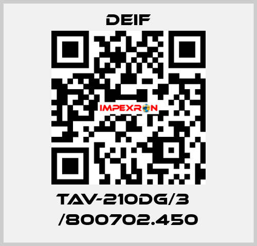 TAV-210DG/3   /800702.450 Deif