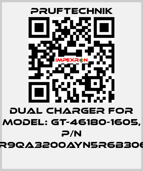 Dual charger for Model: GT-46180-1605, p/n WR9QA3200AYN5R6B3065 Pruftechnik
